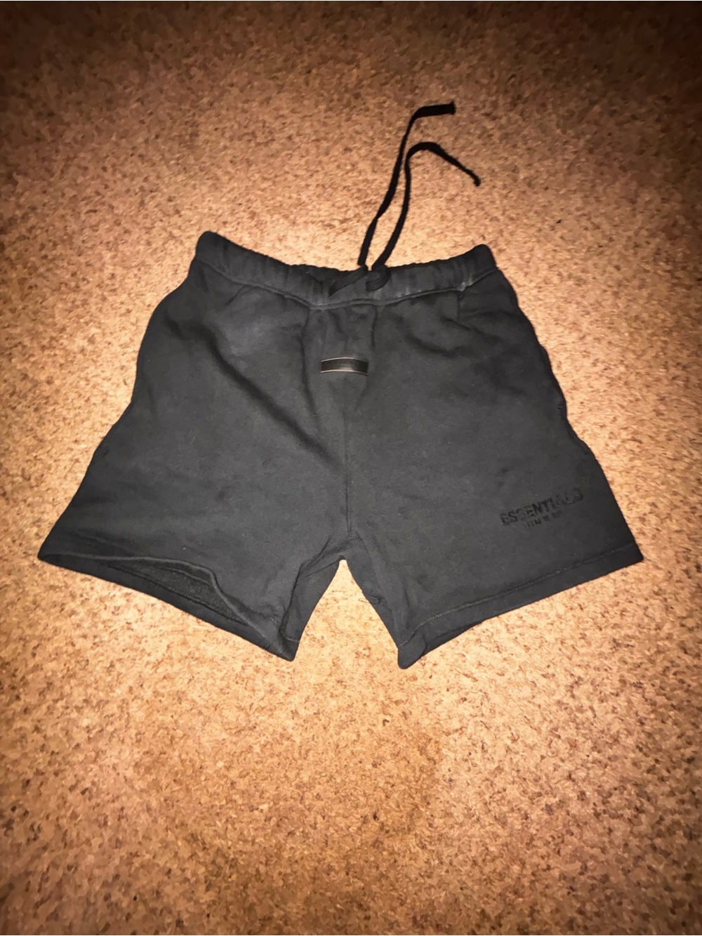 Essentials Men’s Black Athletic Fleece Shorts